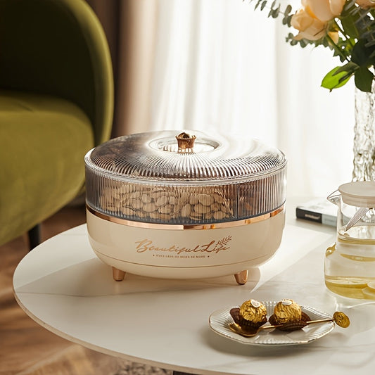 Luxury Rotating Snacks And Dry Fruits Dish (2 Layer)