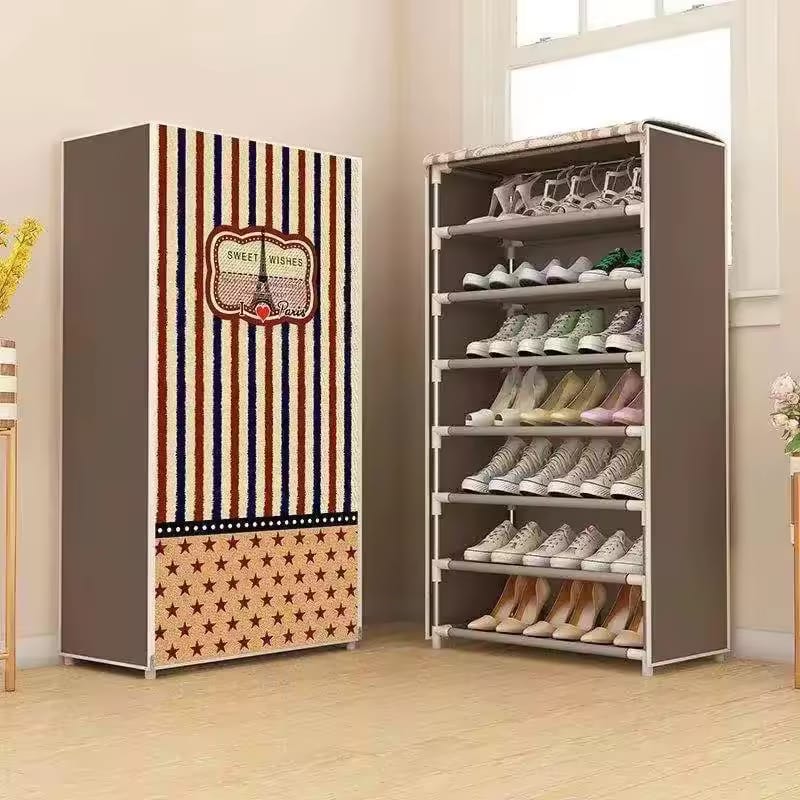 Wardrobe Style Printed Shoe Rack