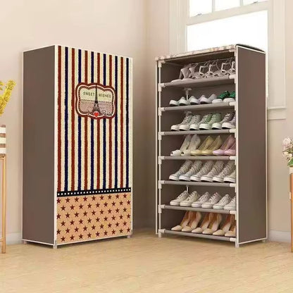 Wardrobe Style Printed Shoe Rack