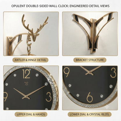Premium 13-Inch Imported Dual-Sided Fancy Station Clock with Brand Warranty