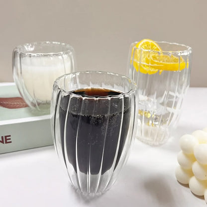 Stripe Double Wall Borosilicate Glass