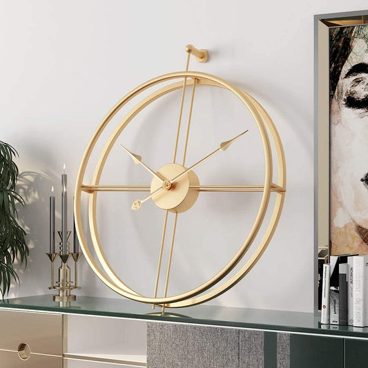 Imported Metallic Golden and Black color wall Clock