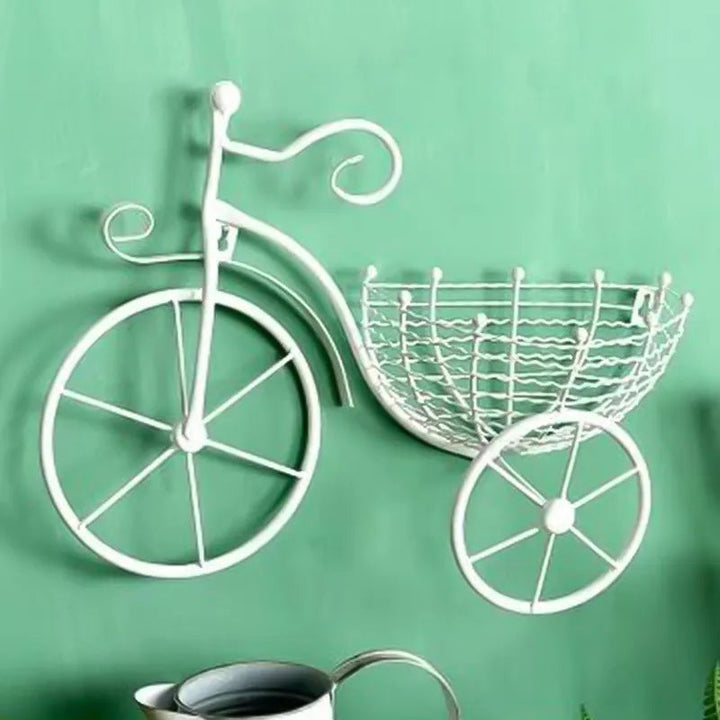 Wall mounted flower basket cycle