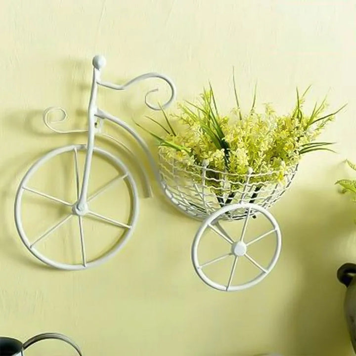 Wall mounted flower basket cycle