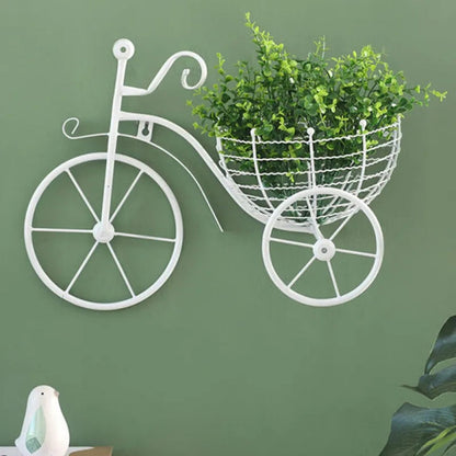 Wall mounted flower basket cycle
