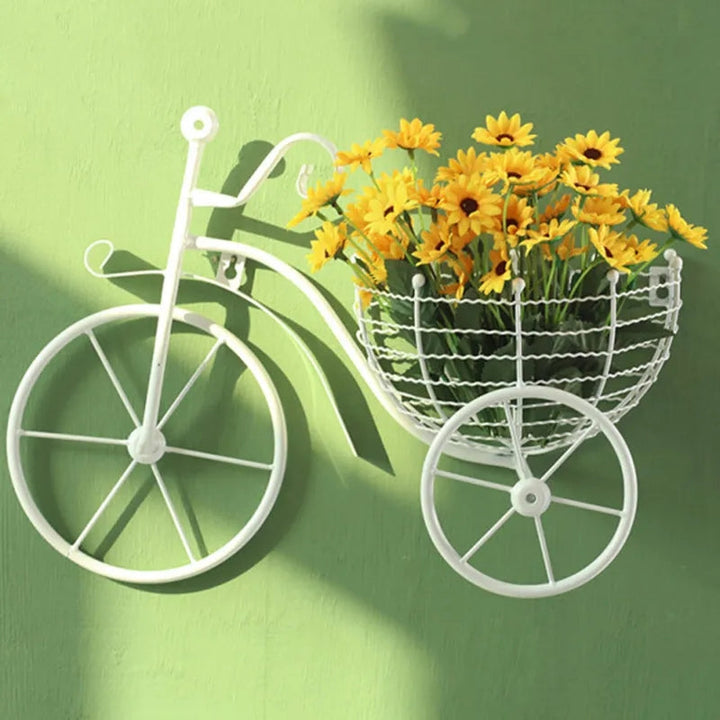 Wall mounted flower basket cycle