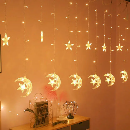 Crescent Moon Curtain Lights 10ft curtain light