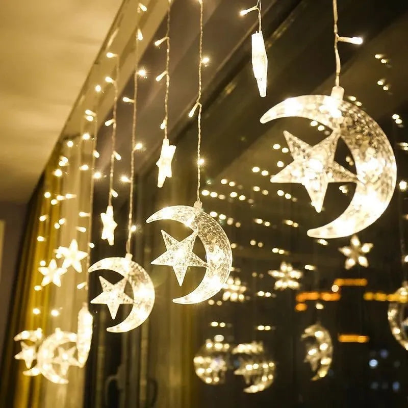 Crescent Moon Curtain Lights 10ft curtain light