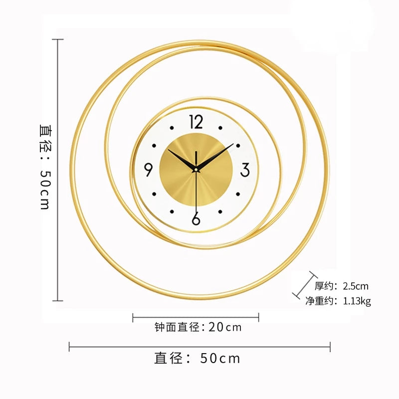 Imported Metallic Orbial look Golden wall Clock