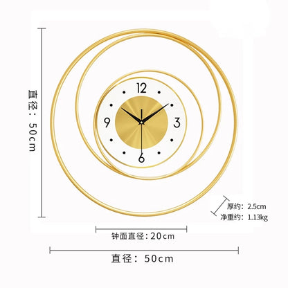 Imported Metallic Orbial look Golden wall Clock