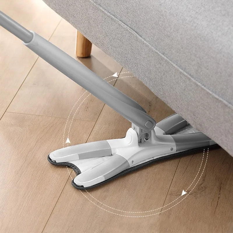 360 degree flat floor mop X type squeeze mop