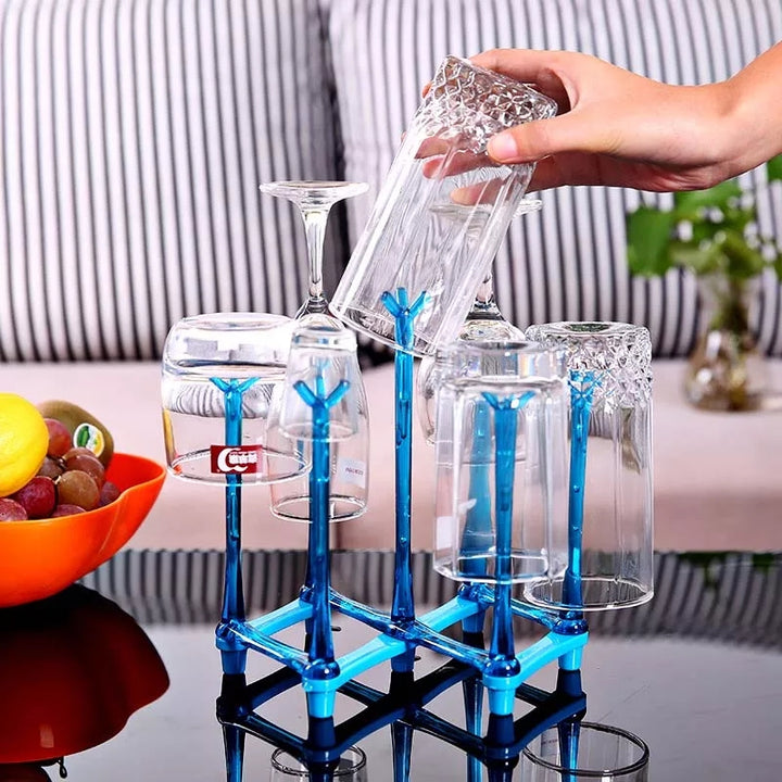 Foldable acrylic glass holder