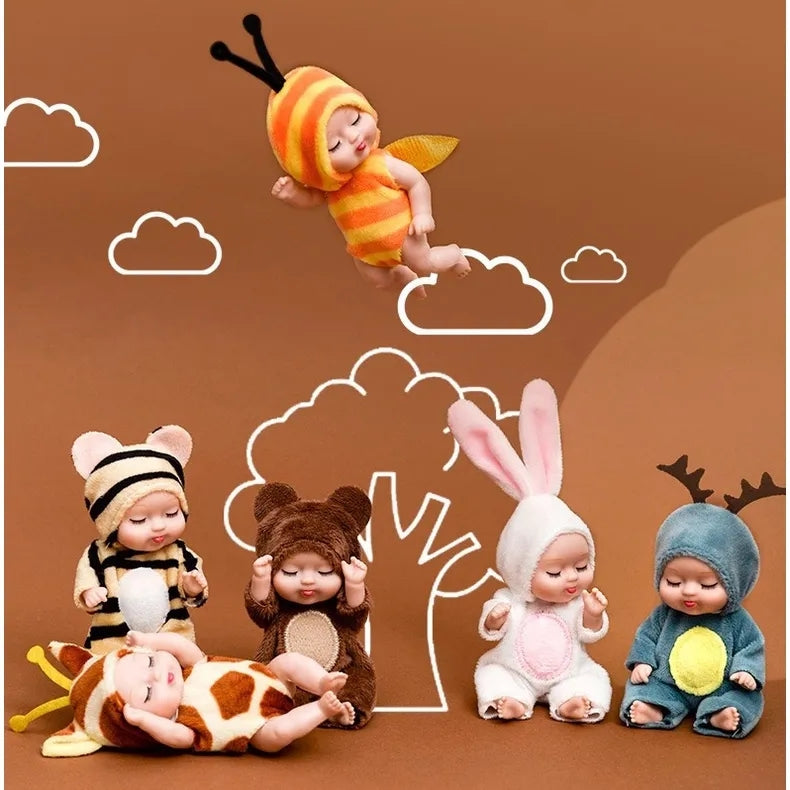 Rebirth doll mini toys cute sleeping toys mini doll birthday gift.