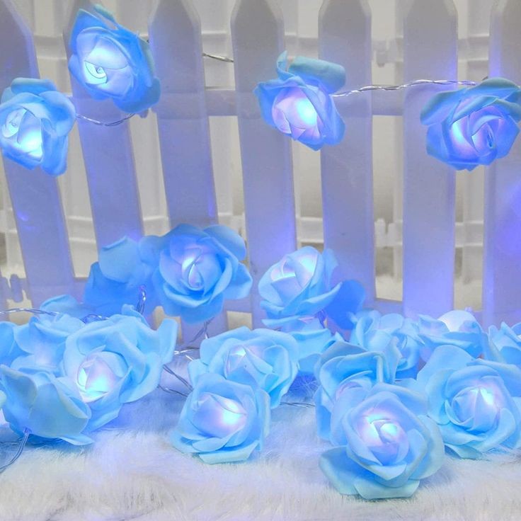 Led flower string light in different colors