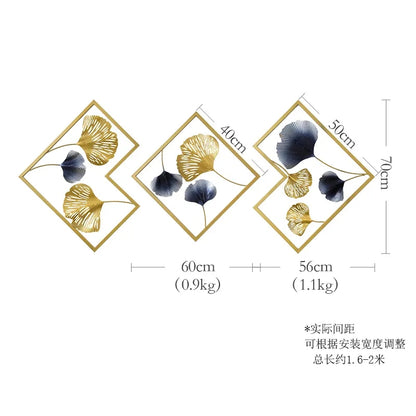 Wall ornaments in set of 3 pieces