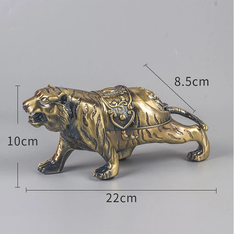 Creative Ashtray, Anti Fly ash Tiger Style Ashtray with lid Home Living Room Office Decoration Ornaments