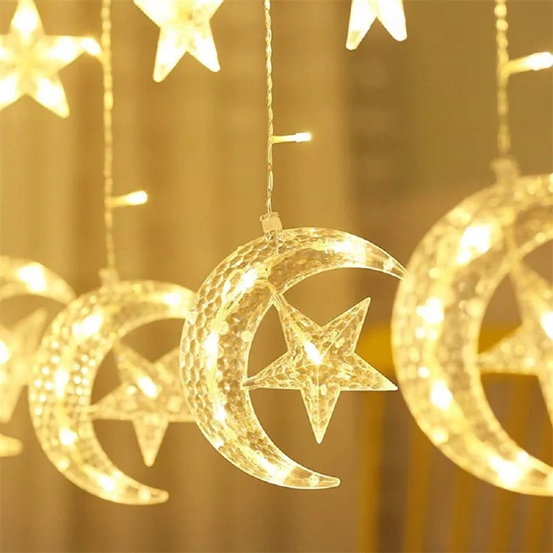 Crescent Moon Curtain Lights 10ft curtain light