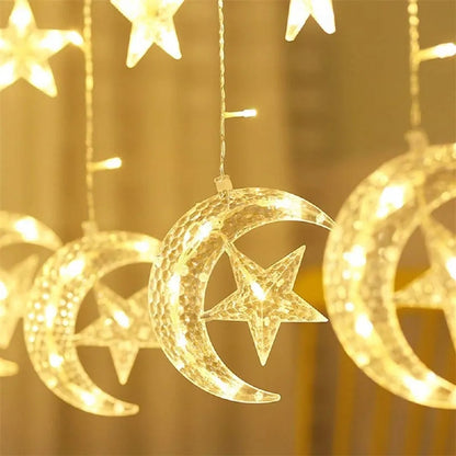 Crescent Moon Curtain Lights 10ft curtain light