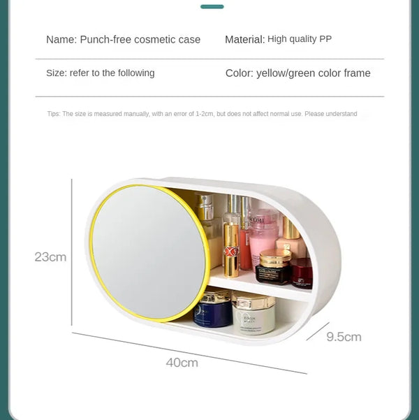 Wall Mounted cosmetics organizer