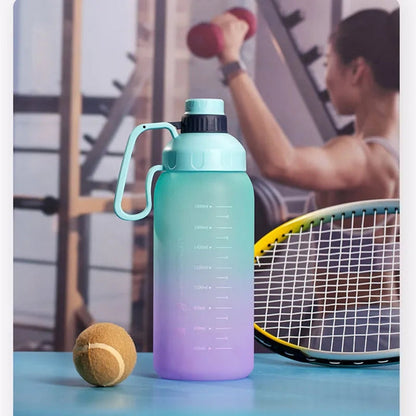 Double shade multi color 1800ml water bottle