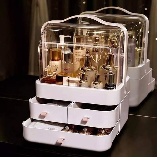 Cosmetic And Jewelry Organizer With Drawers At The Bottom
