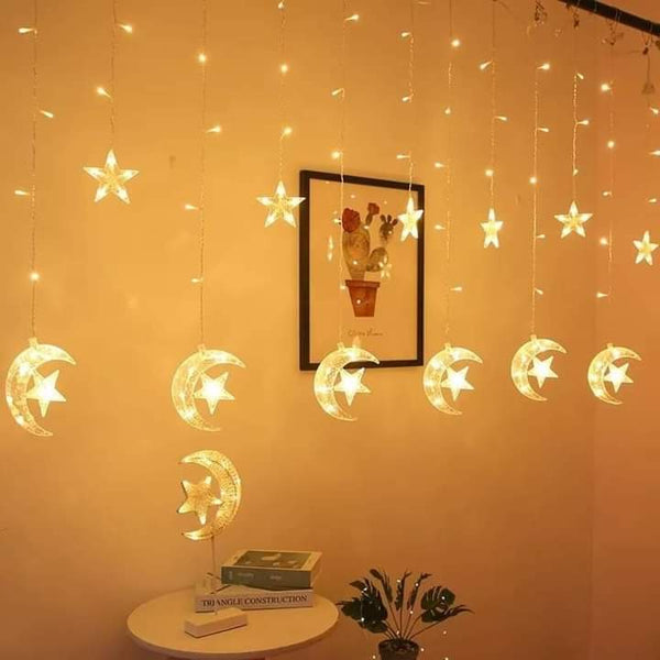 Crescent Moon Curtain Lights 10ft curtain light