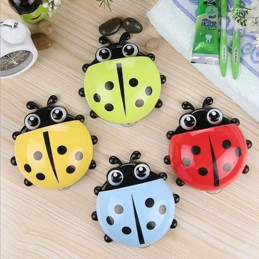 Lady bug brush holder