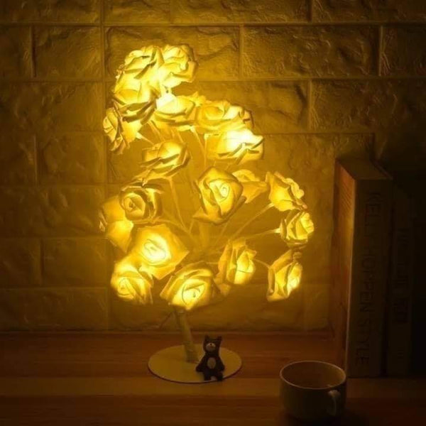White Rose flower lamp