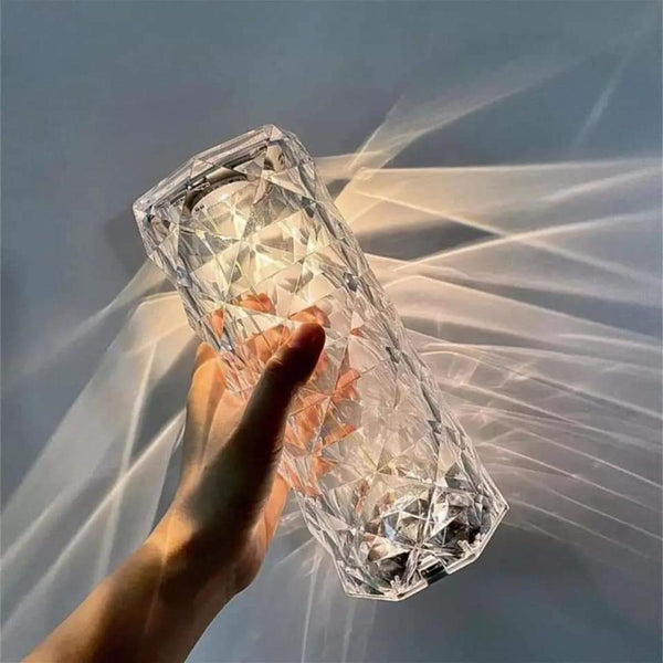Crystal mutli color changing lamp