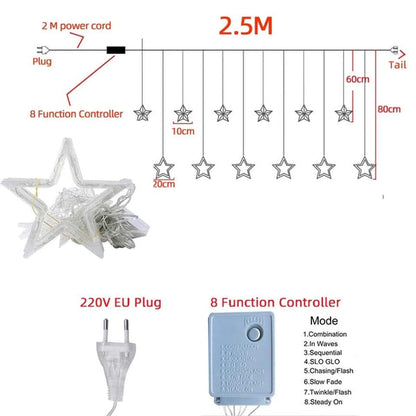 Star Curtain Lights 10ft Curtain Light