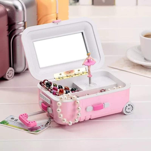 Jewelry organizer in suitcase shape