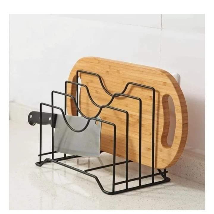 Metallic kitchen accessories holder