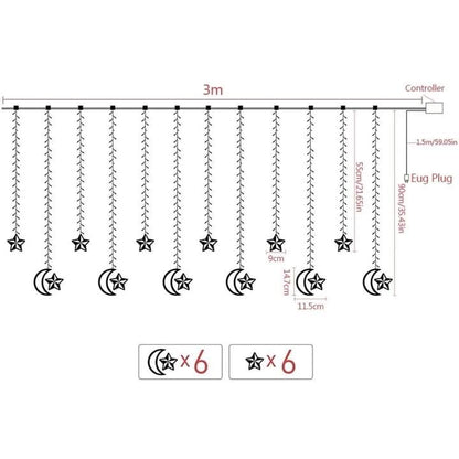 Curtain lights in different designs and style