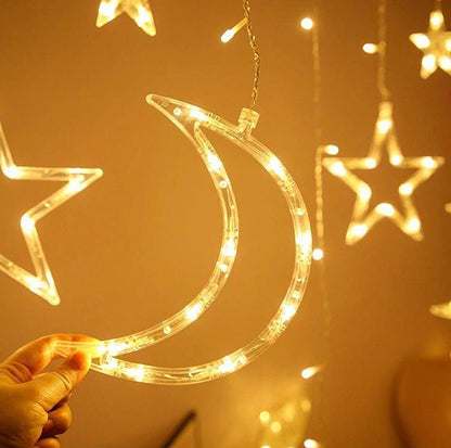 Star & Moon Curtain Lights 10ft curtain light