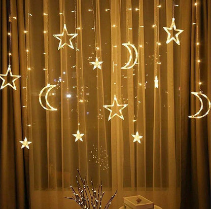 Star & Moon Curtain Lights 10ft curtain light