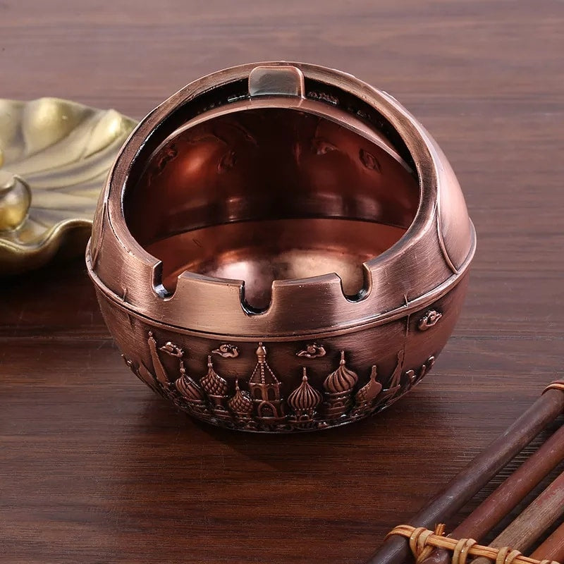 Round Ashtray in building or flower Portable Ash Holder Ash Tray for Outdoor Home Indoor office Use