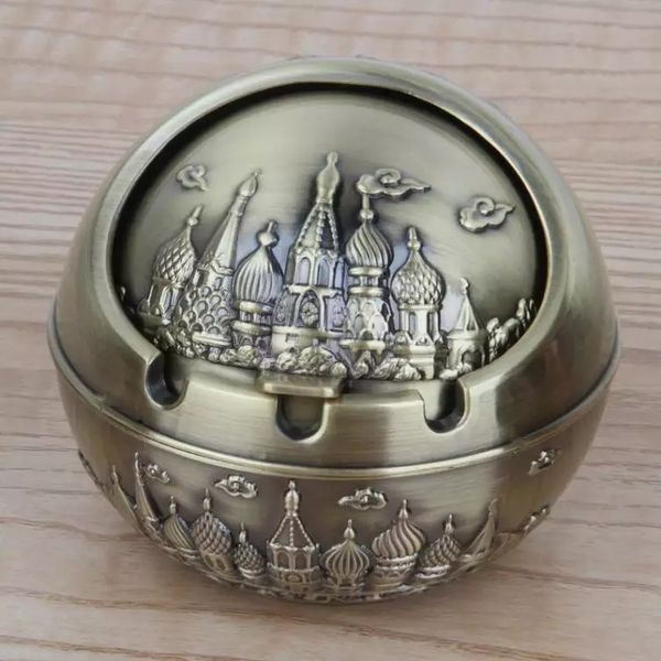 Round Ashtray in building or flower Portable Ash Holder Ash Tray for Outdoor Home Indoor office Use