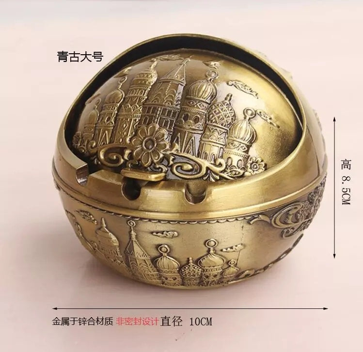 Round Ashtray in building or flower Portable Ash Holder Ash Tray for Outdoor Home Indoor office Use